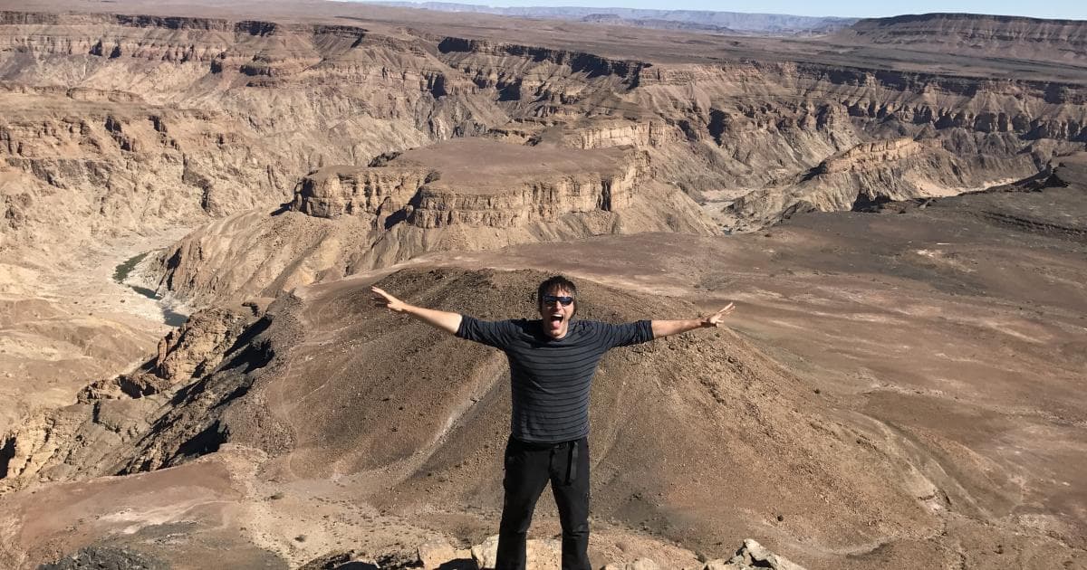 Alvaro en el Fish River Canyon