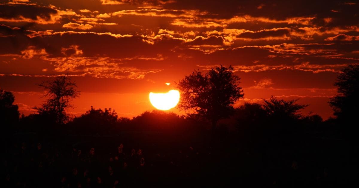 Atardecer africano desde Rundu