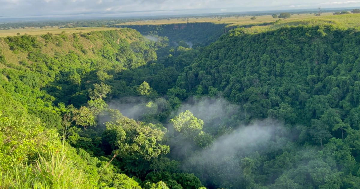 Vista general de la garganta de Kyambura