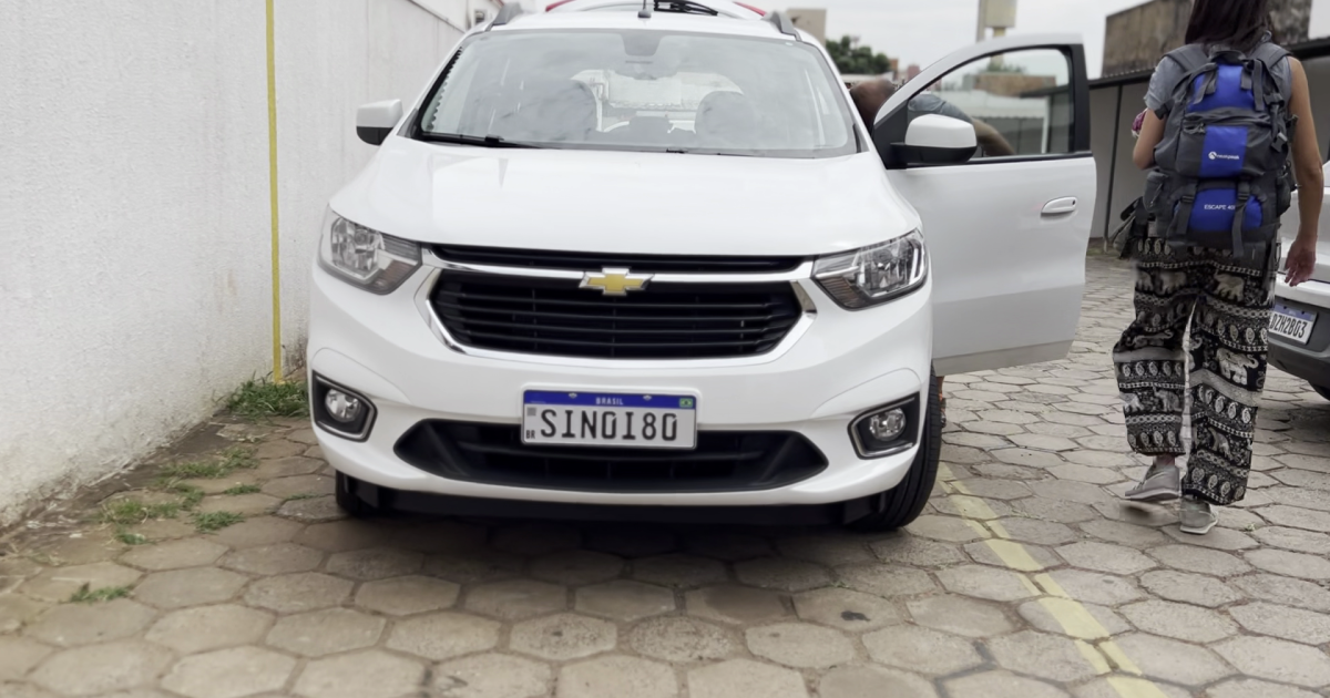 Este el Chevrolet de 5 plazas que alquilamos con Unidas en Campo Grande