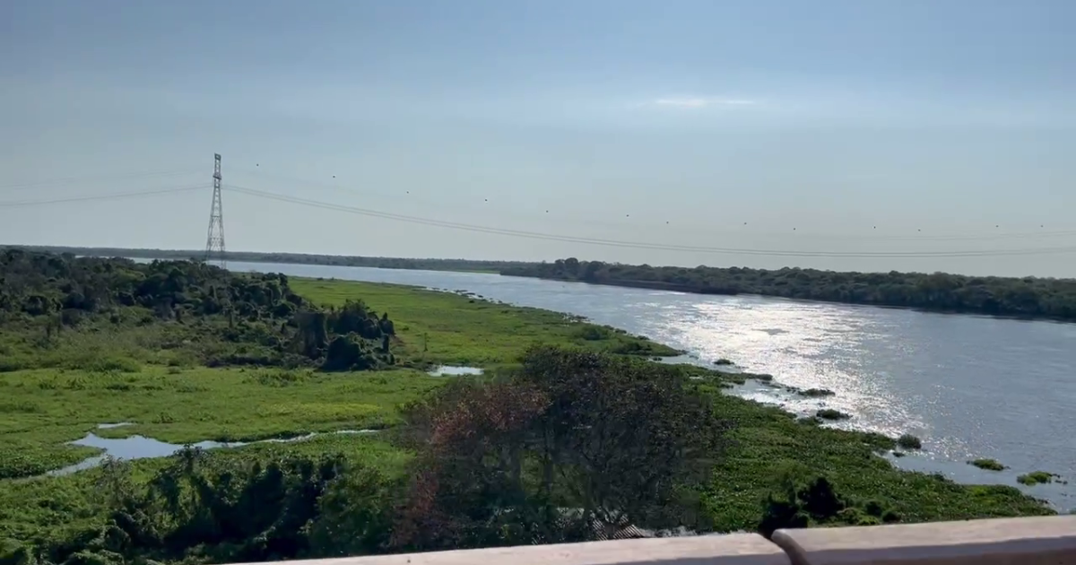 Cruzando el puente sobre el río Paraguay a 70km de Corumbá